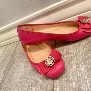 Kate Spade Authentic women’s pink leather Fontana too flat shoes size 6.5